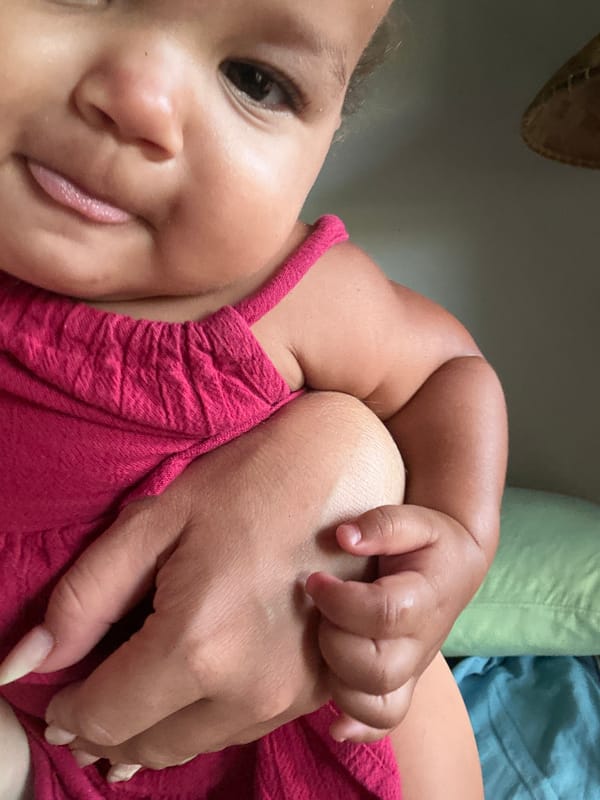 Baby indoors and a rice field walk in North Kuta