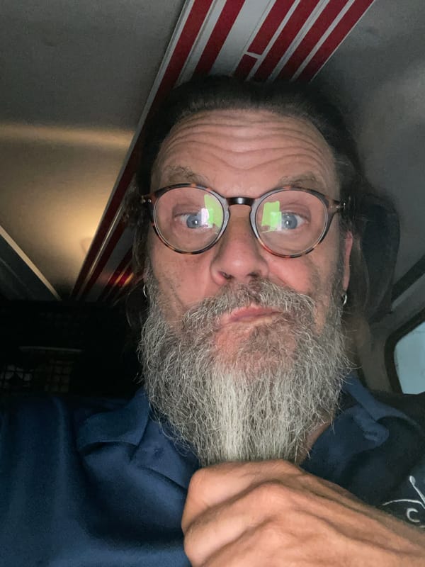 Quick selfie series in Raanana, gray beard and glasses.