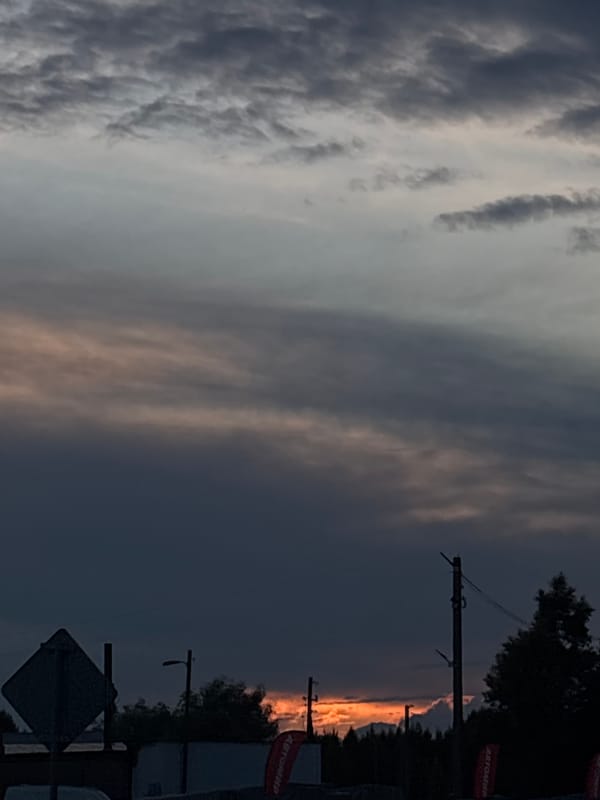 Twilight sky observed over Chaikovsky, Russia