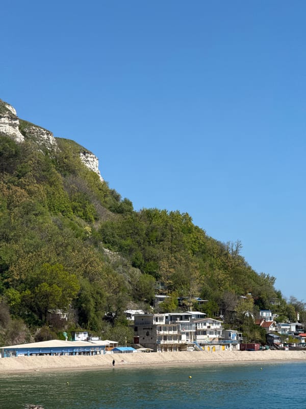 Coastal views documented in Kavarna, Bulgaria showing hillside development