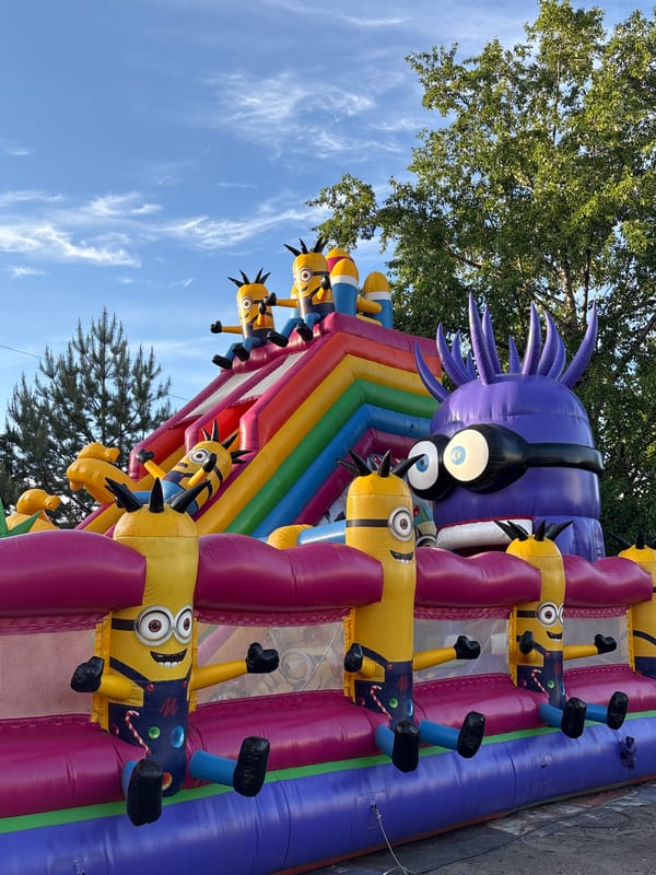 Morning life in Birobidzhan: families, fitness, and Minions bounce houses