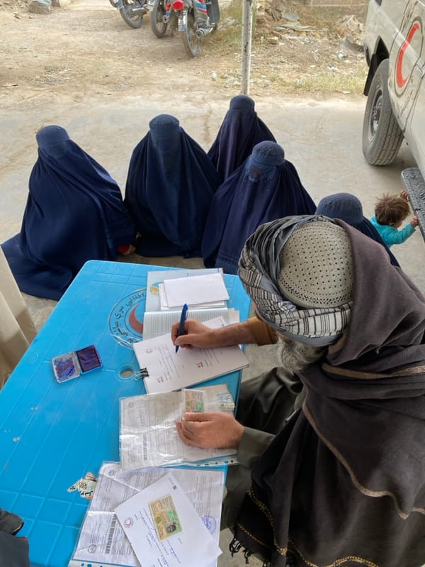 Document processing and cash distribution in Kandahar Afghanistan