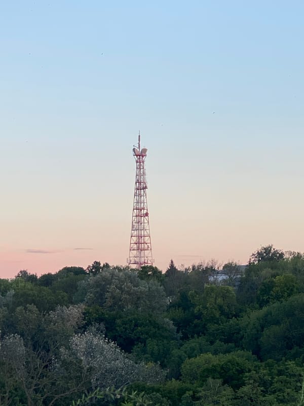 Summer evening around Poltava's park, cathedral, and city overlooks