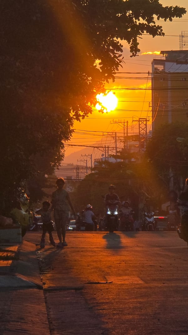 Golden hour street scenes captured across Nha Trang, Vietnam
