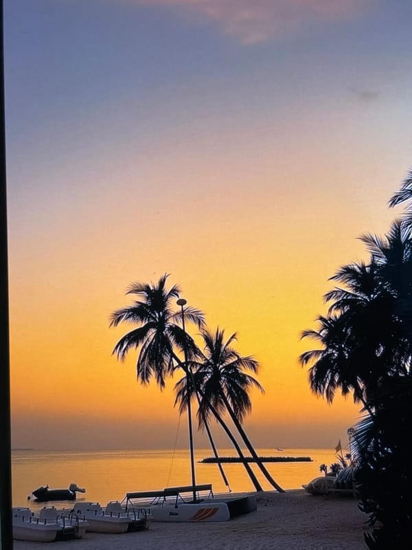 Sunset evening captured from beach to bedroom in Bulgaria
