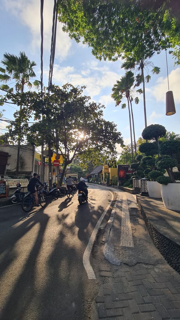 Denpasar streets and scenes at golden hour