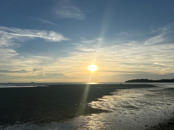 Sunset documented on Ko Phangan beach, Thailand