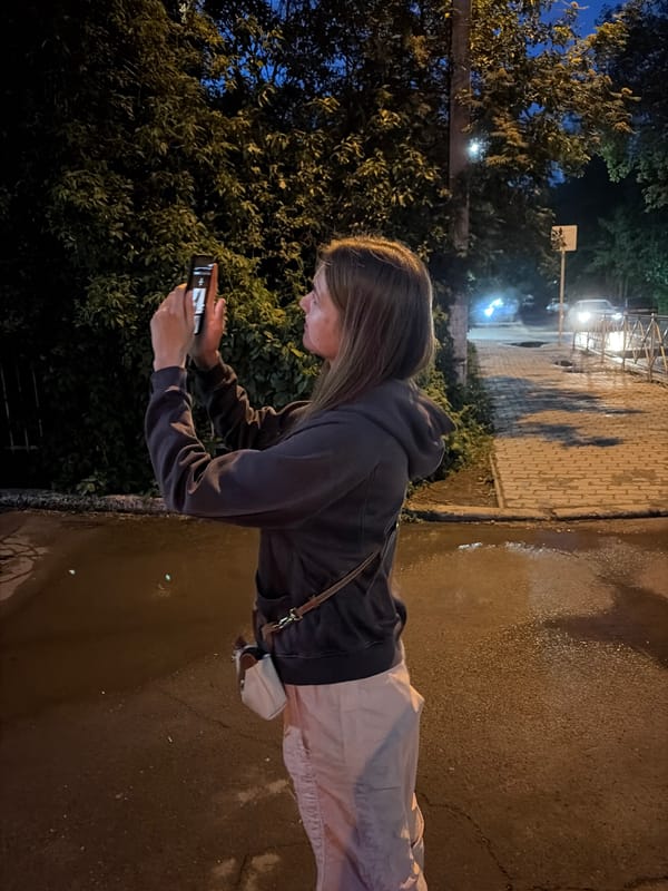 Nighttime street life documented across Perm, Russia during evening hours