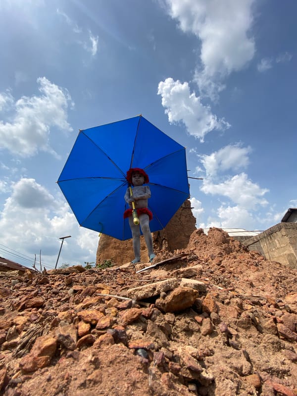 Nigerian Children Play with Clay Powder in Rural Communities