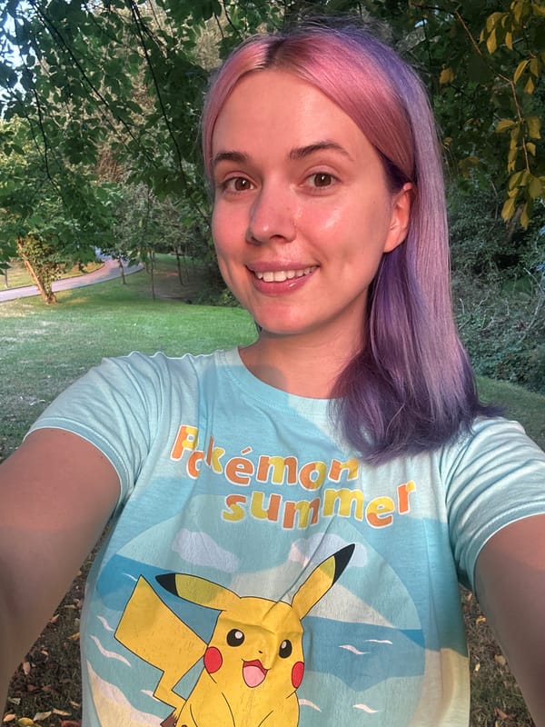 Golden hour in an Oviedo park, selfie included.