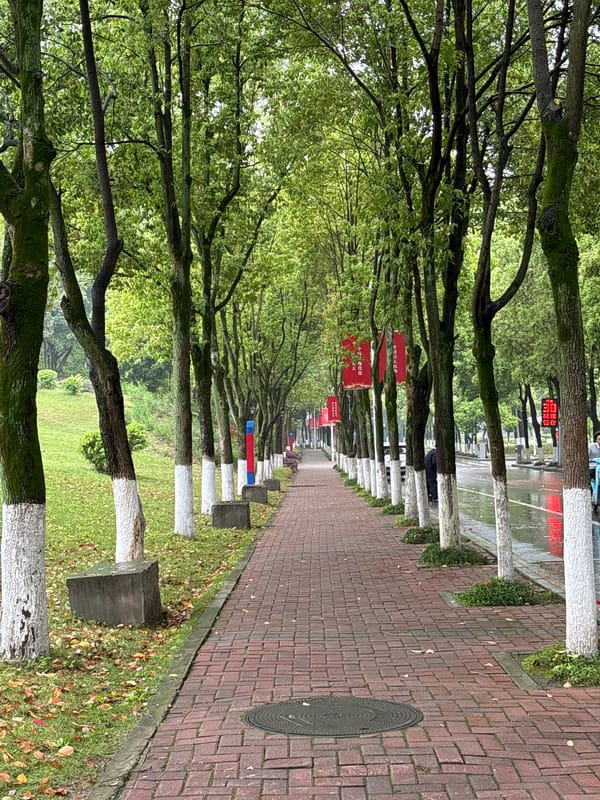 Early morning urban scenes captured in Jiangjin, China