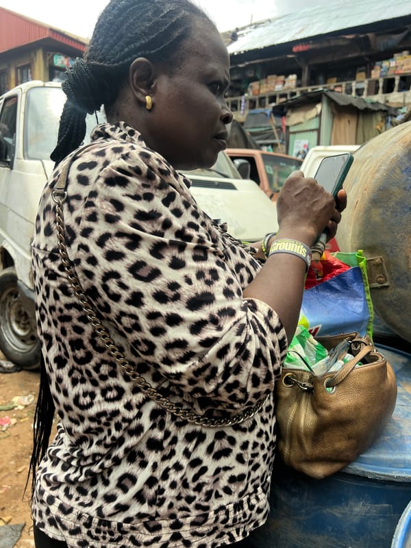 Nkpor street market in full swing on a weekday morning