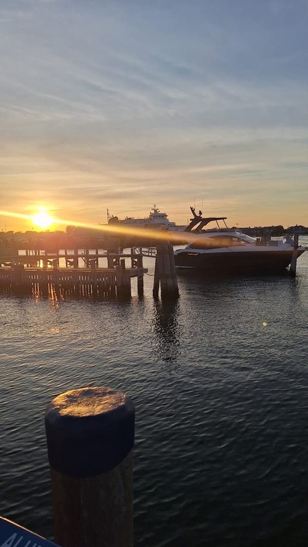 Sunset captures documented at Nantucket harbor by single witness