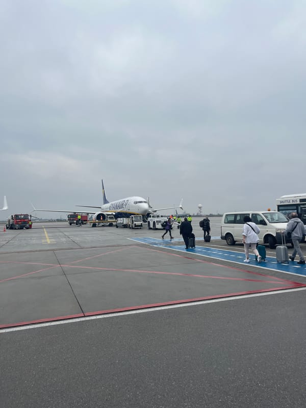 Morning passenger operations at Sofia Airport with Ryanair flights
