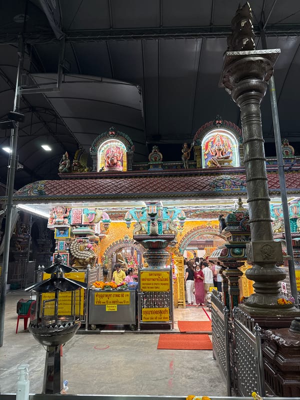 Hindu temple worship activities documented across Bangkok locations