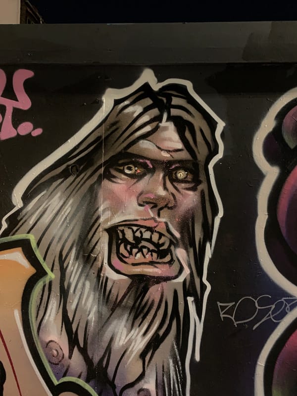Vibrant street art documented in London underpass area