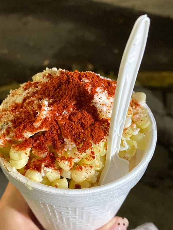 Mexican street corn documented at unknown location