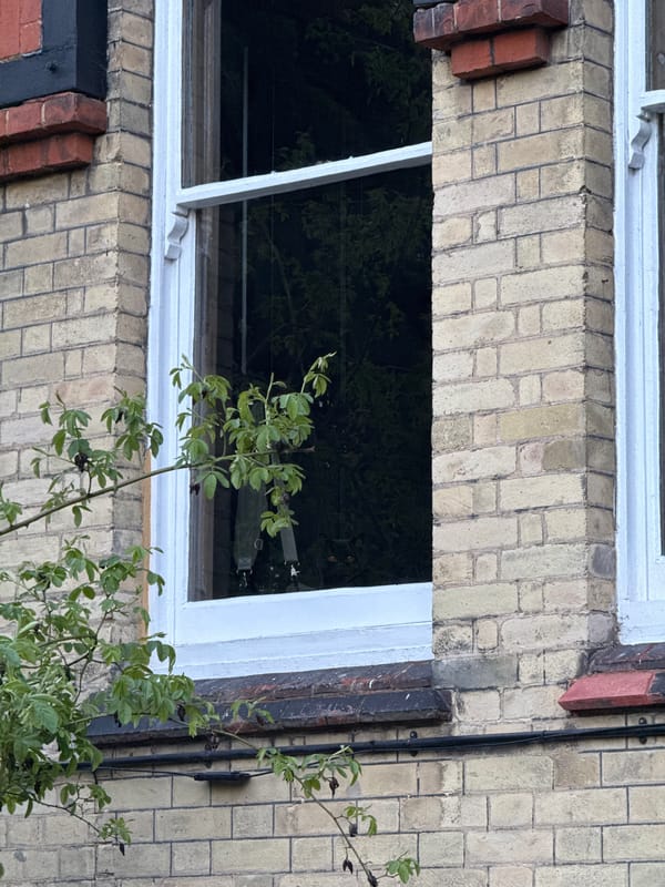 Window observed in brick building, London