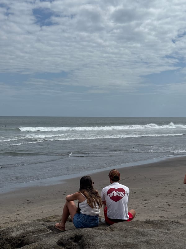 Early morning beach activities captured in North Kuta