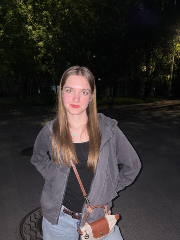 Woman documents casual evening outing in Perm, Russia