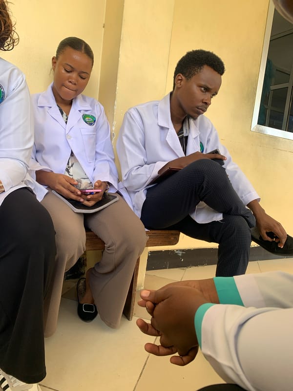 Medical students gather for morning classes in Dar es-Salaam