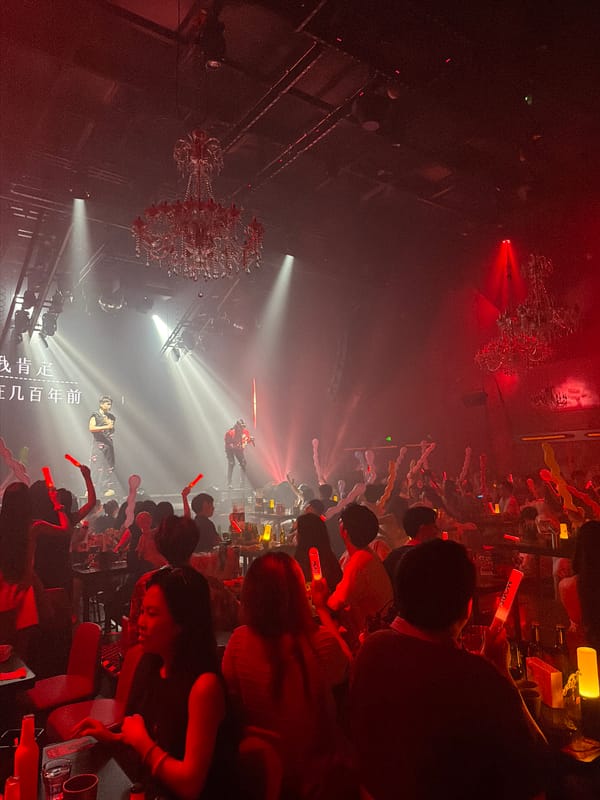 Live entertainment show performs at Chongqing nightclub venue