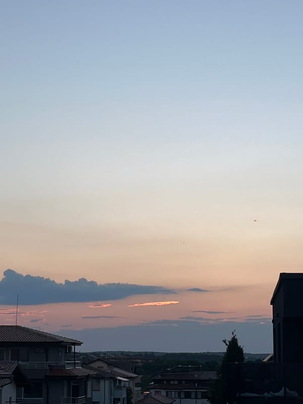 Sunset over Lozenets coastline, selfies from the balcony