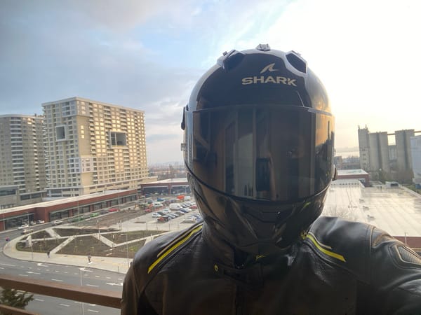 Motorcycle rider and McDonald's spotted in Burgas, Bulgaria