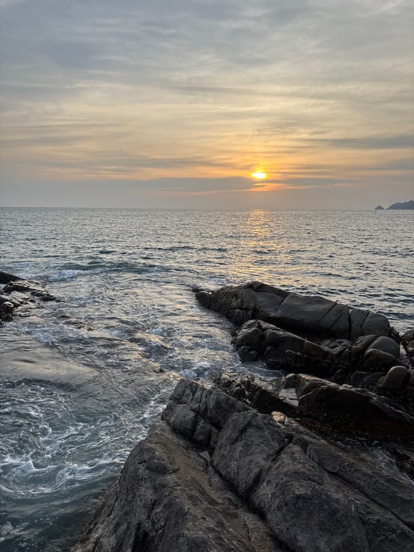 Sunset beach activities documented at Patong, Thailand