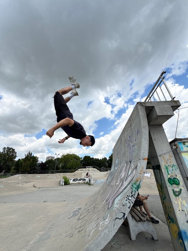 Skatepark tricks and flips at an outdoor spot in Shumen
