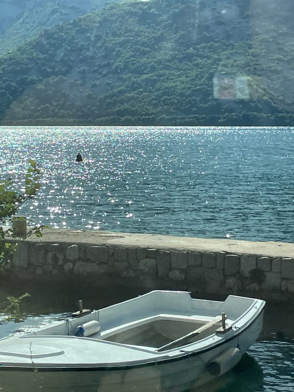 Quiet afternoon waterfront scenes captured in Risan, Montenegro