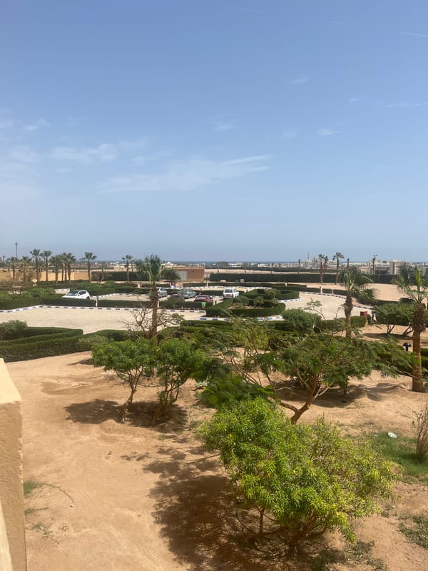 Resort landscape captured in Egypt under clear skies