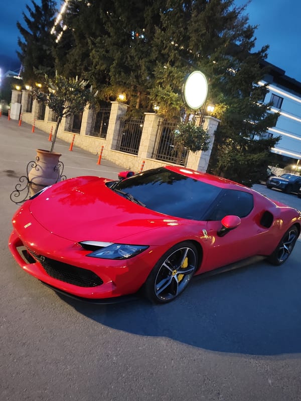 Red Ferrari 296 GTB spotted parked in Sofia