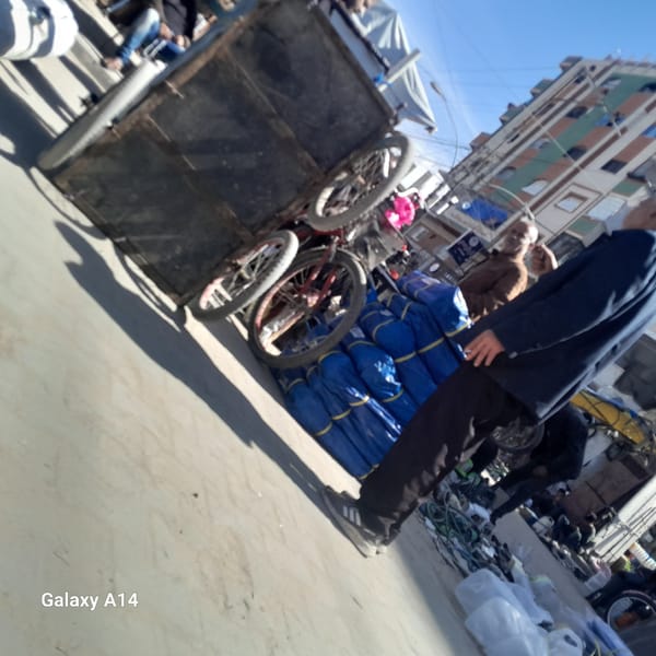 Daily commercial life documented in Nuseirat, Palestinian Territory