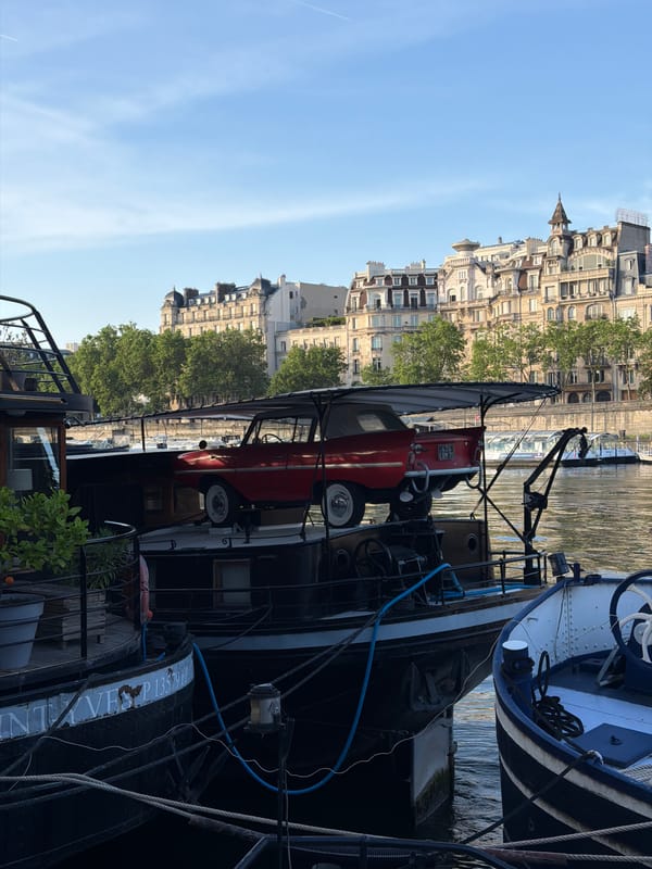 Early morning scenes captured along Seine River in Paris
