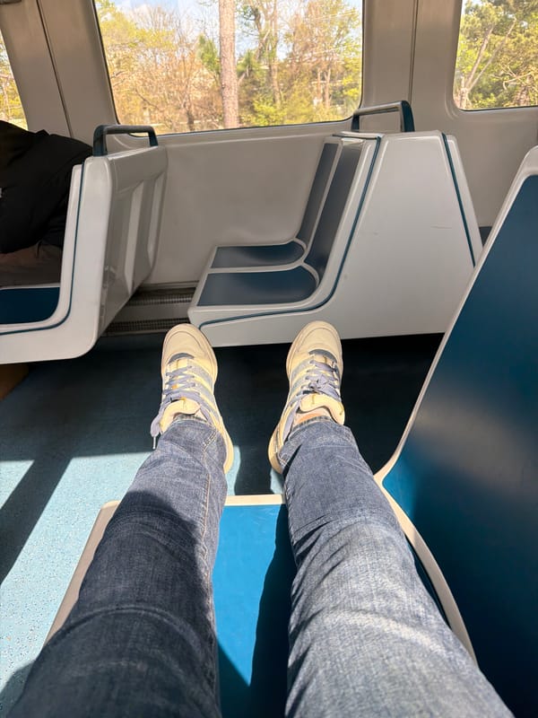 Passenger rides MARTA train in Atlanta
