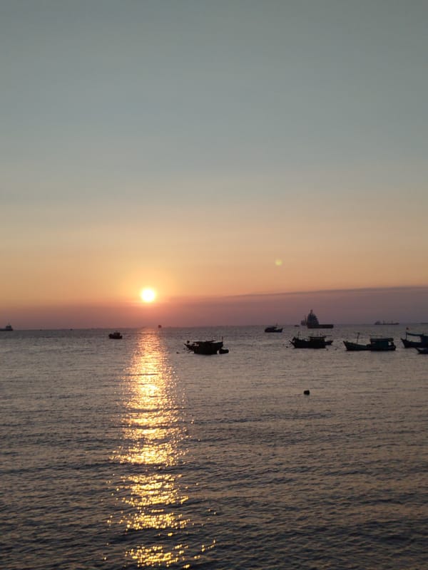 Mixed coastal activities and debris observed in Ho Chi Minh City