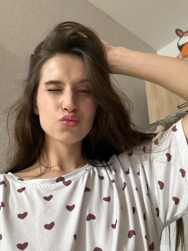 Woman relaxes at home in Yekaterinburg apartment