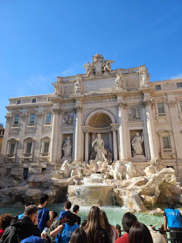 Tourists visit Trevi Fountain in Rome