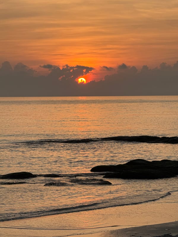 Sunset photographed at Chaweng Beach, Thailand