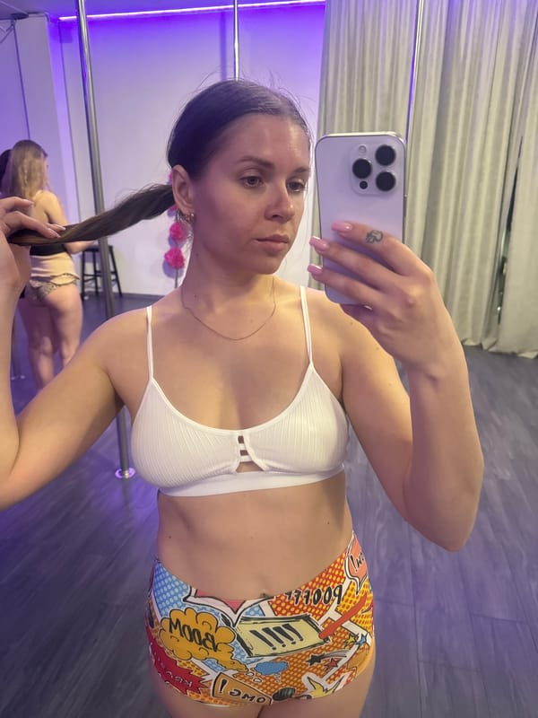 Pole dancing studio session documented in Batumi, Georgia