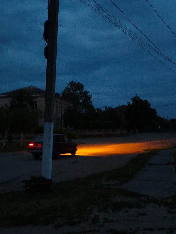 Rural Ukrainian village life documented over afternoon hours