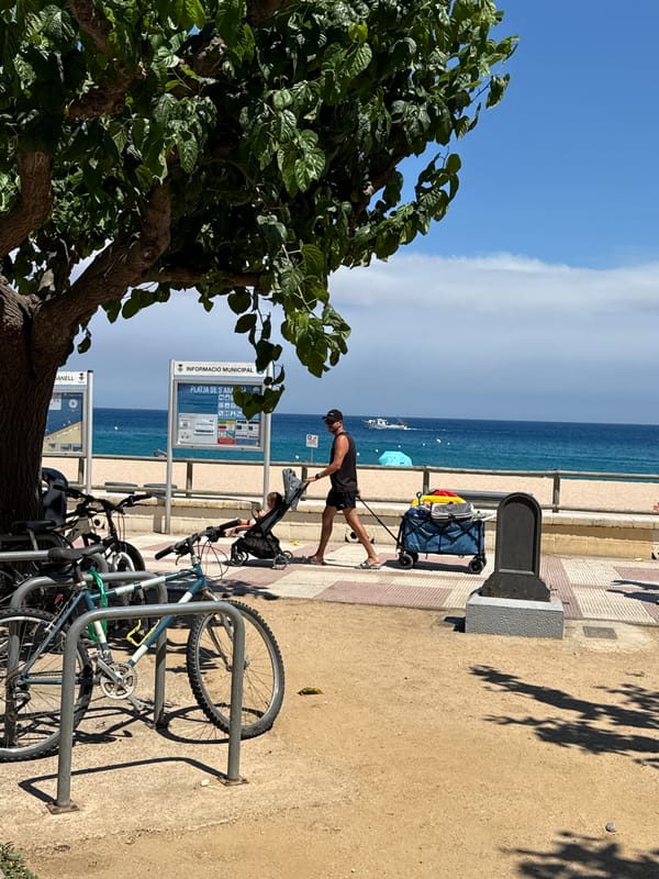 Blanes beach on a clear summer afternoon