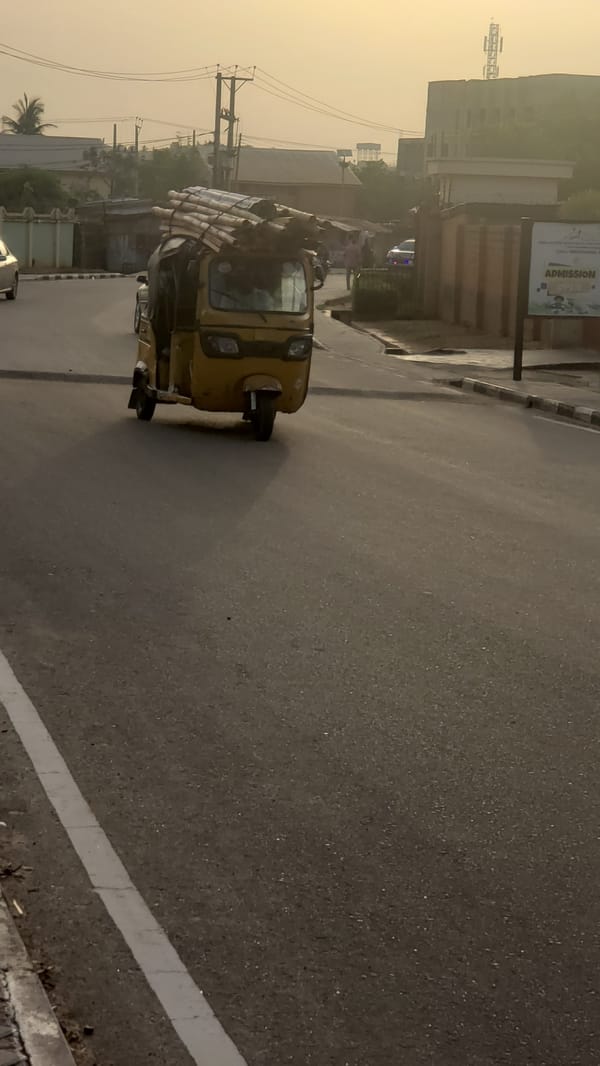 Loaded auto-rickshaw spotted on urban road