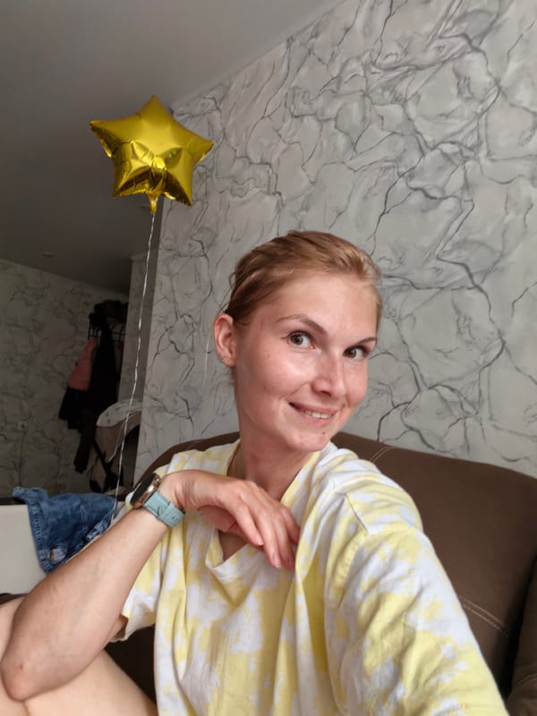 Couch selfies at home in Sterlitamak, one with a baby