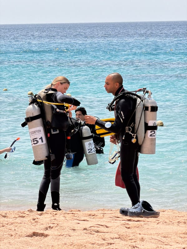 Divers prepare for Red Sea excursion in Sharm El Sheikh