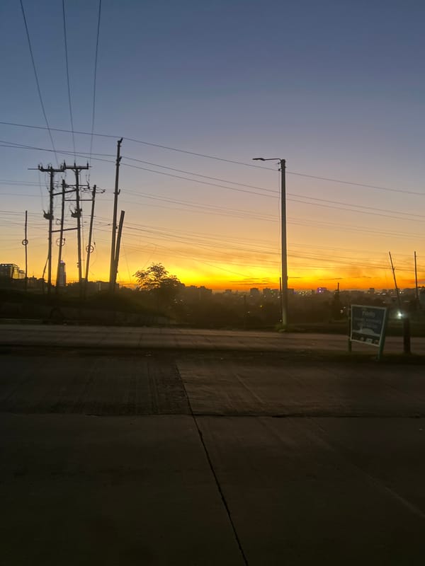 Sunrise captured over Nairobi cityscape on May 4