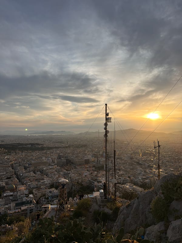 Panoramic Athens cityscape captured from elevated viewpoint