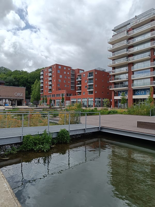 Ordinary afternoon life documented in Leuven's Vaartkom waterfront district