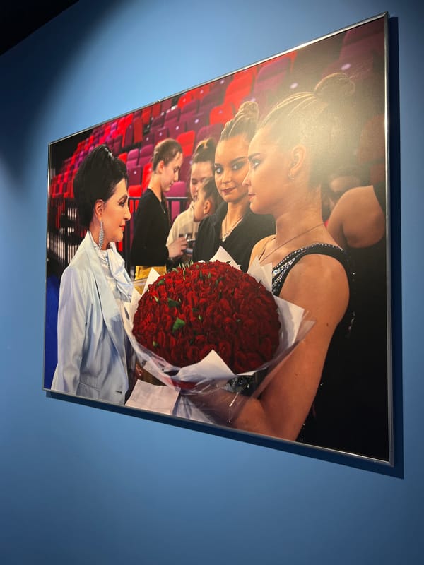 Moscow venue visit with arena crowds and retail displays